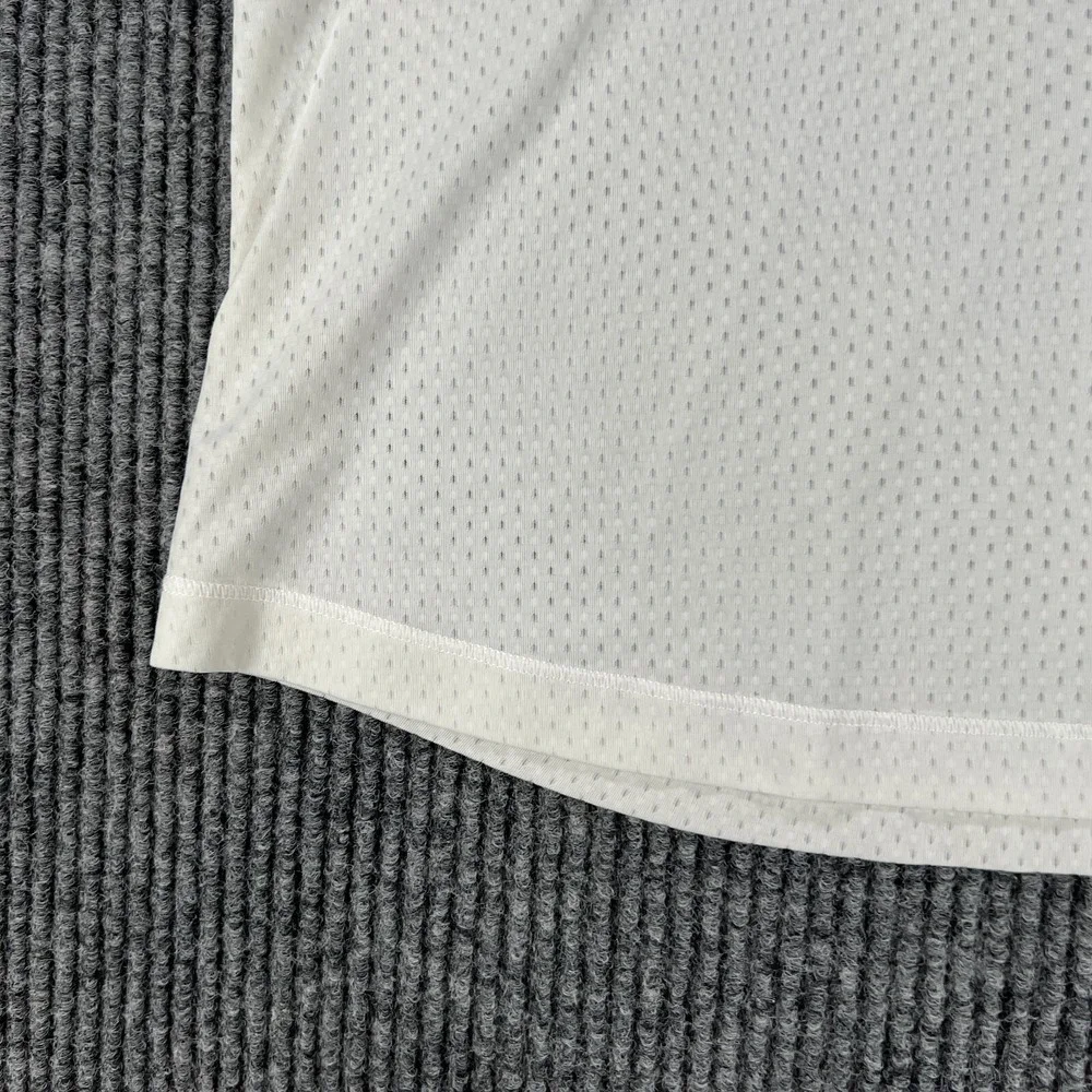 Nike Cropped Tank Top Womens Large White Sleeveless Dri Fit Mesh Gym Workout New